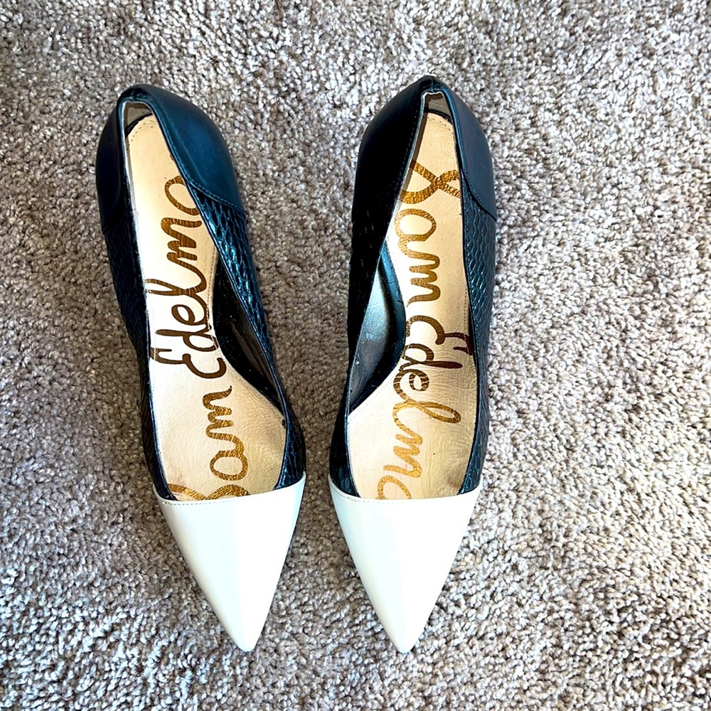 Sam Edelman black & white heels